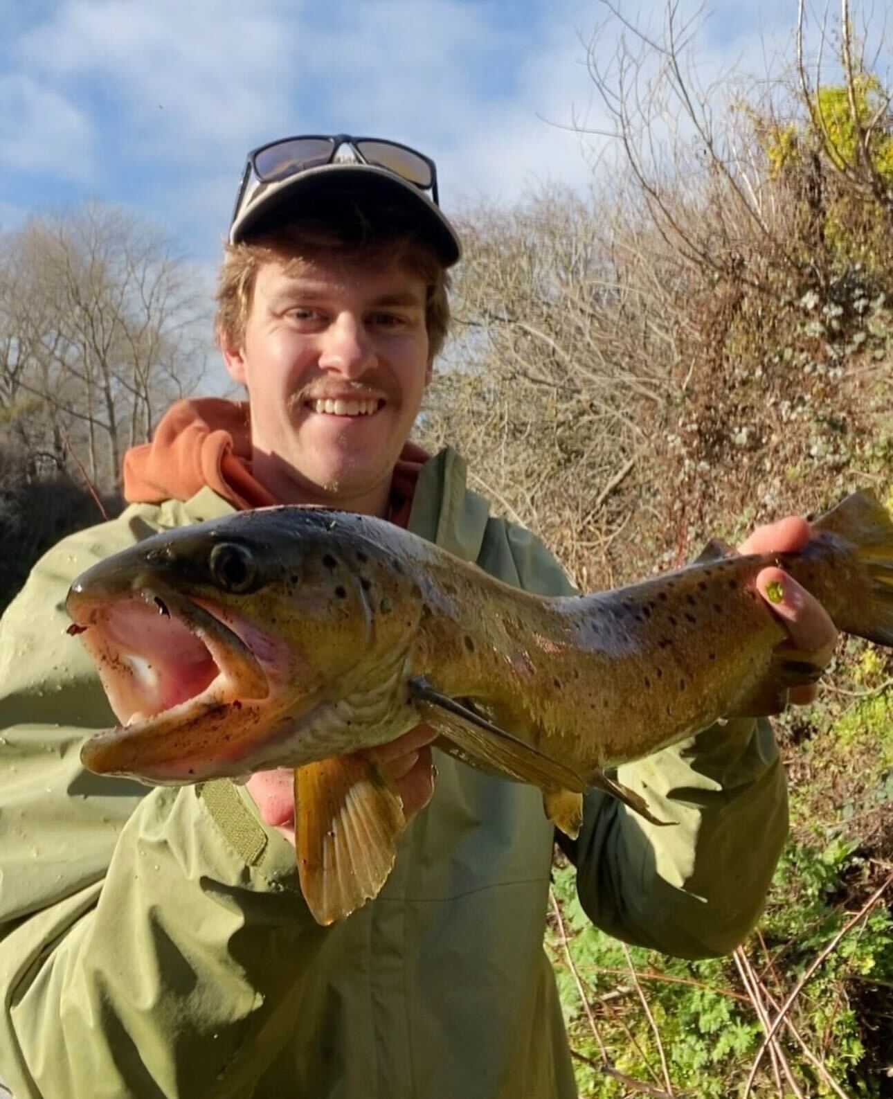 Winter trout casting